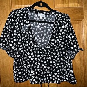 Topshop crop top with tie